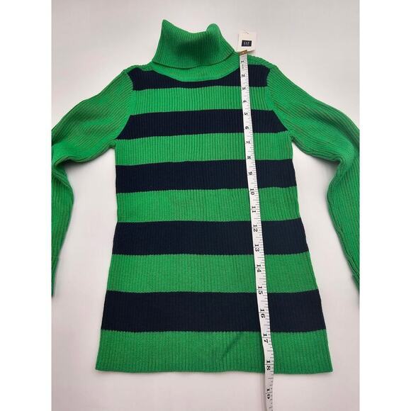 GapKids Girl's 6/7 Green and Navy Blue Turtleneck NWT and Polkadot Sweater GUC - Picture 15 of 16